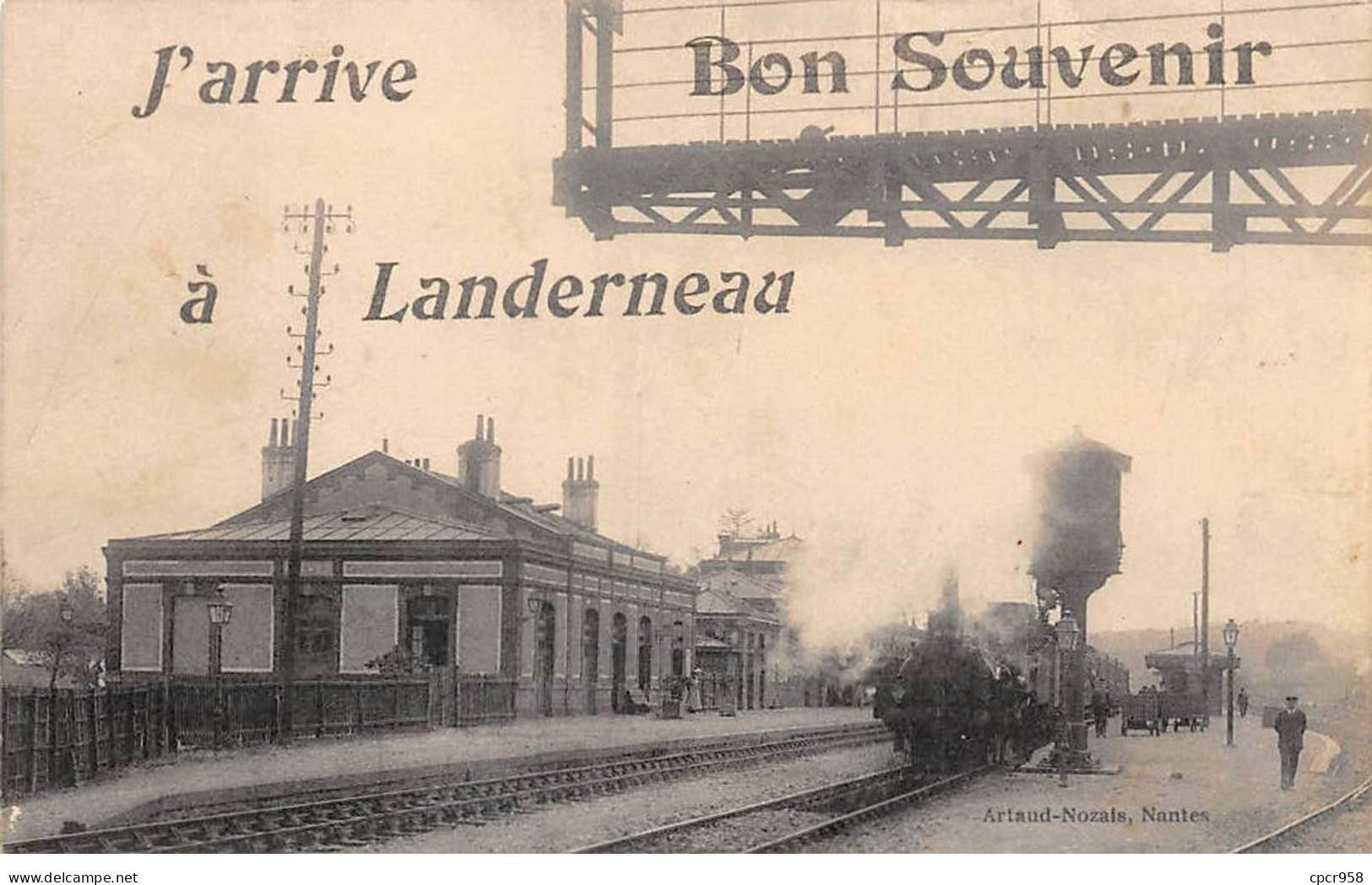 29.AM18373.Landerneau.Bon Souvenir.Gare.Train - Landerneau