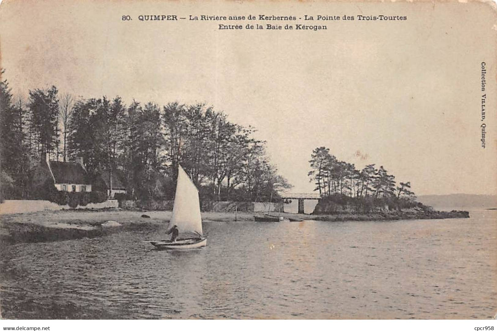29 - QUIMPER - SAN34364 - La Rivière Anse De Kerbernes - La Pointe Des Trois Tourte - Entrée De La Baie De Kerrogan - Quimper