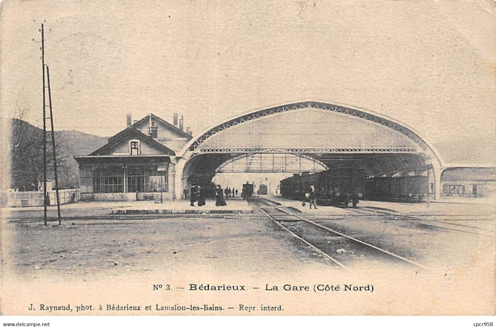 34 - BEDARIEUX - SAN34419 - La Gare (Côté Nord) - Train - Bedarieux