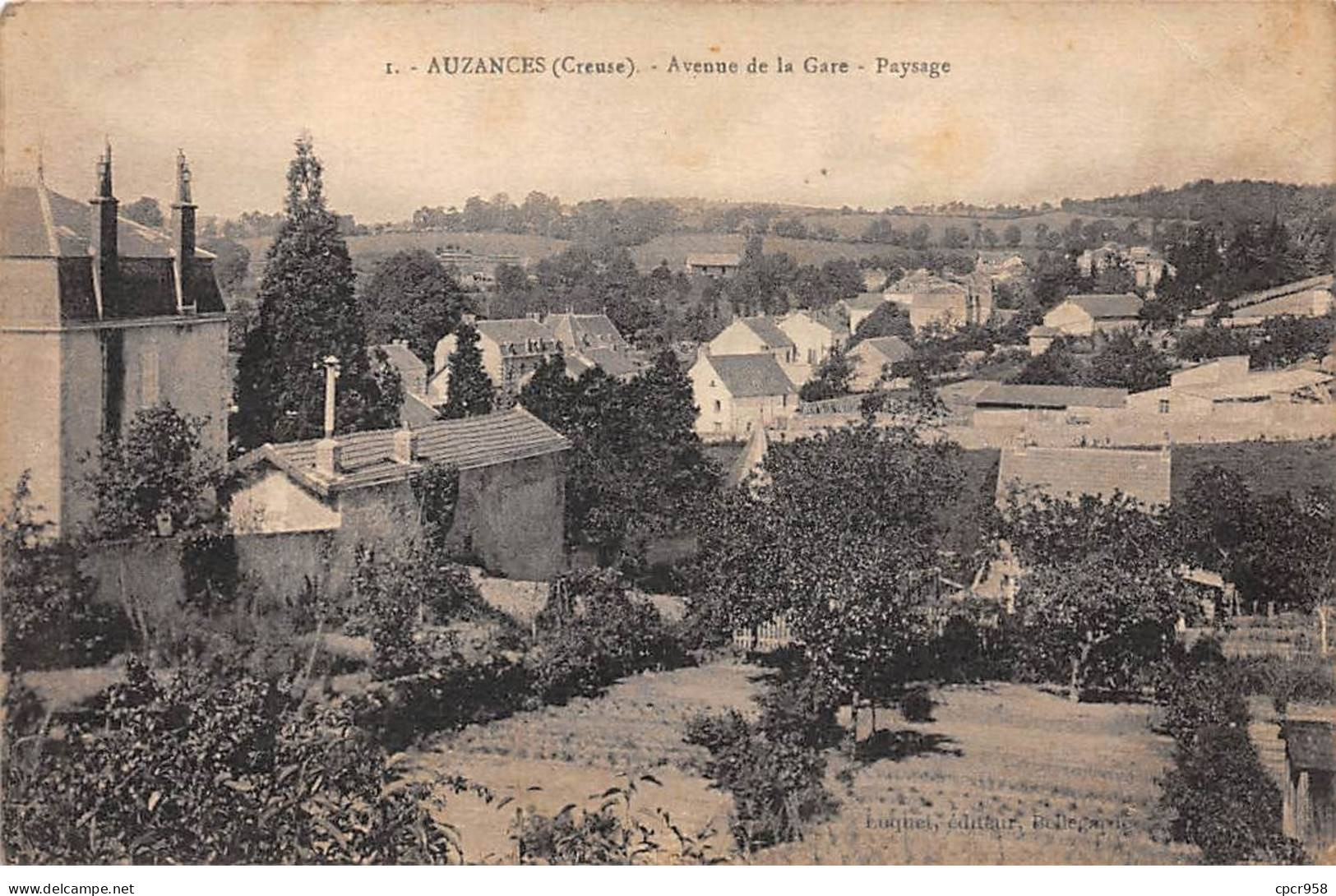 23.AM18299.Auzances.N°1.Avenue De La Gare.Vue Générale - Auzances