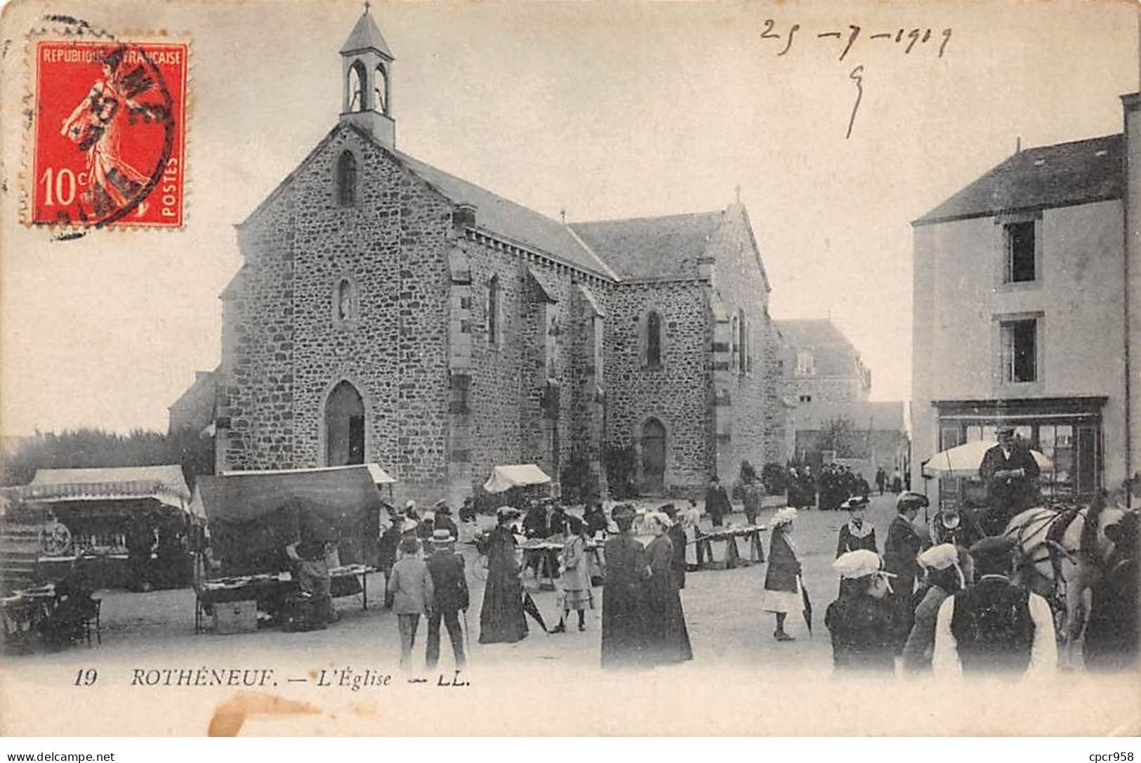 35.AM18501.Rothéneuf.N°19.Eglise.Marché - Rotheneuf