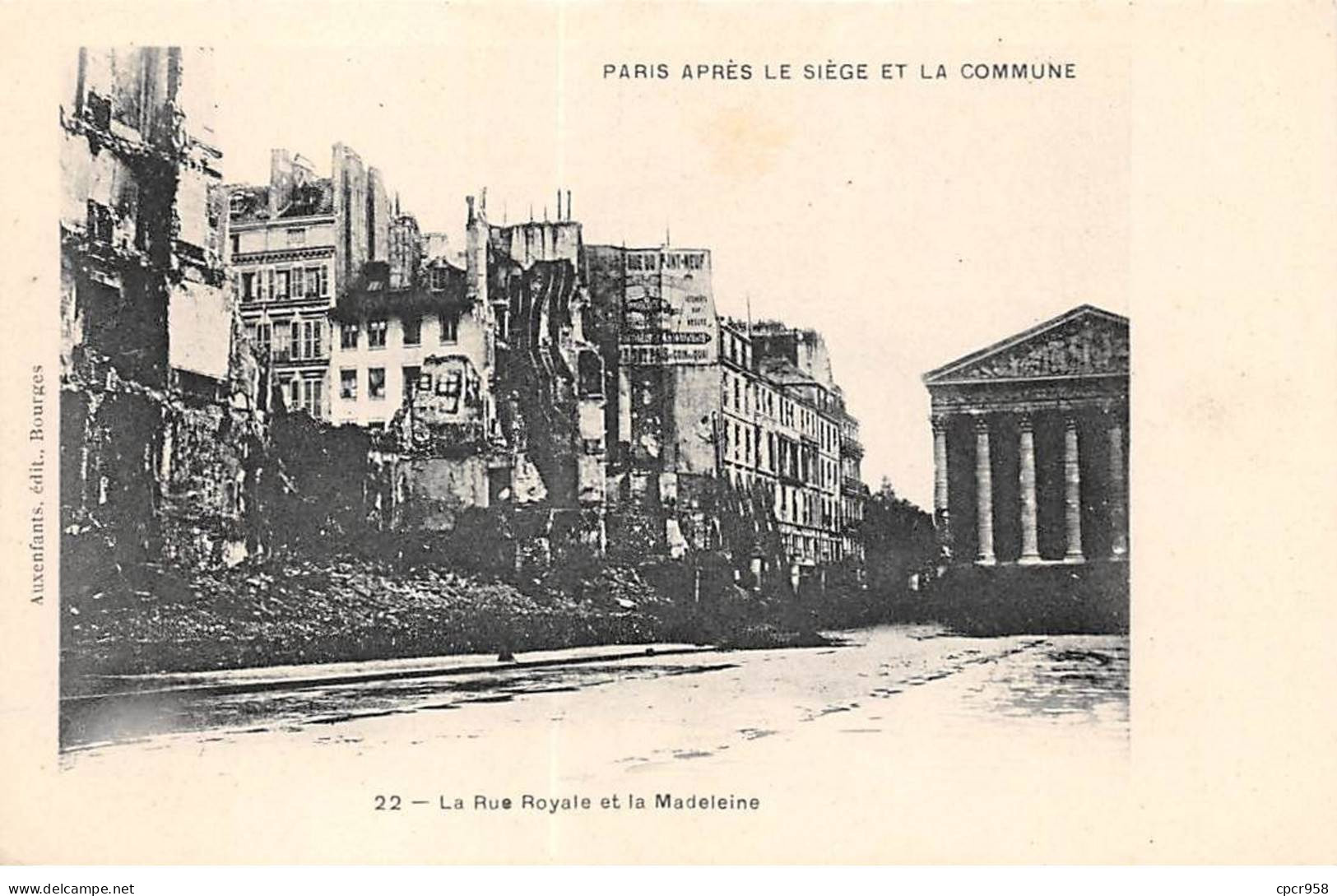 75008 - PARIS - SAN35038 - La Rue Royale Et La Madeleine - Arrondissement: 08