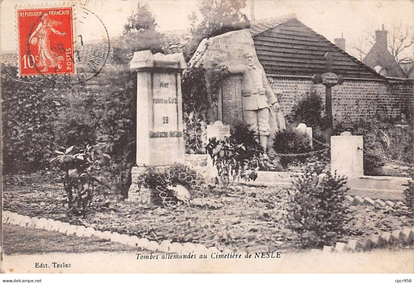 80 - NESLE - SAN35196 - Tombes Allemandes Au Cimetière - Nesle