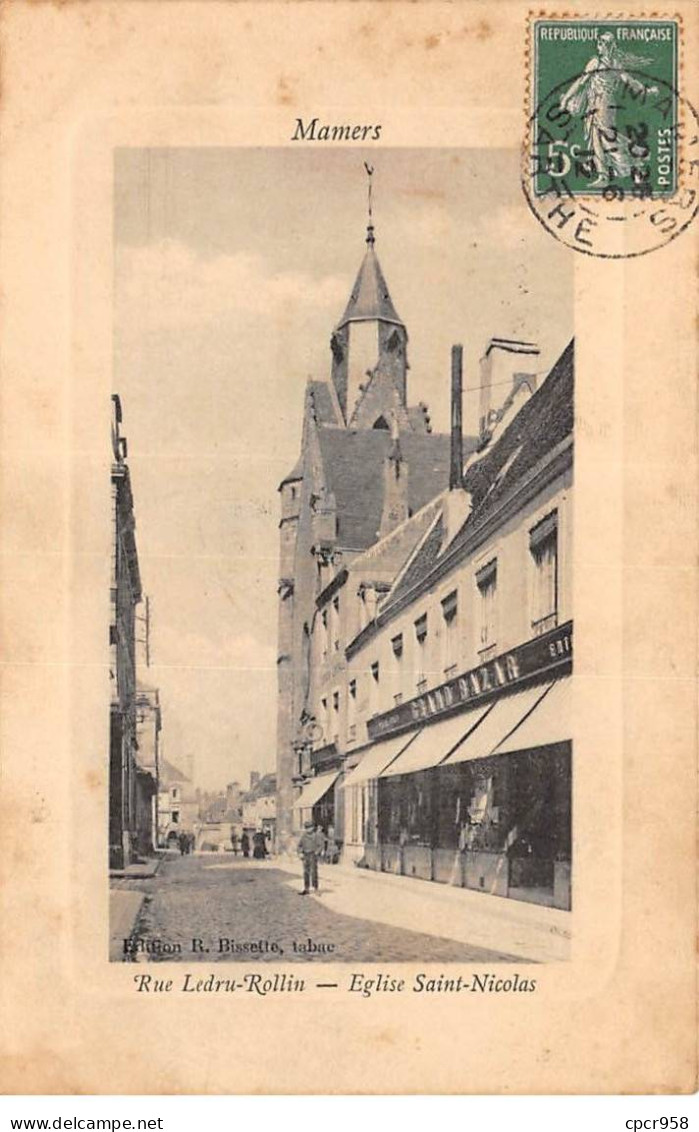 72 - MAMERS - SAN34947 - Rue Ledru Rollin - Eglise Saint Nicolas - Mamers