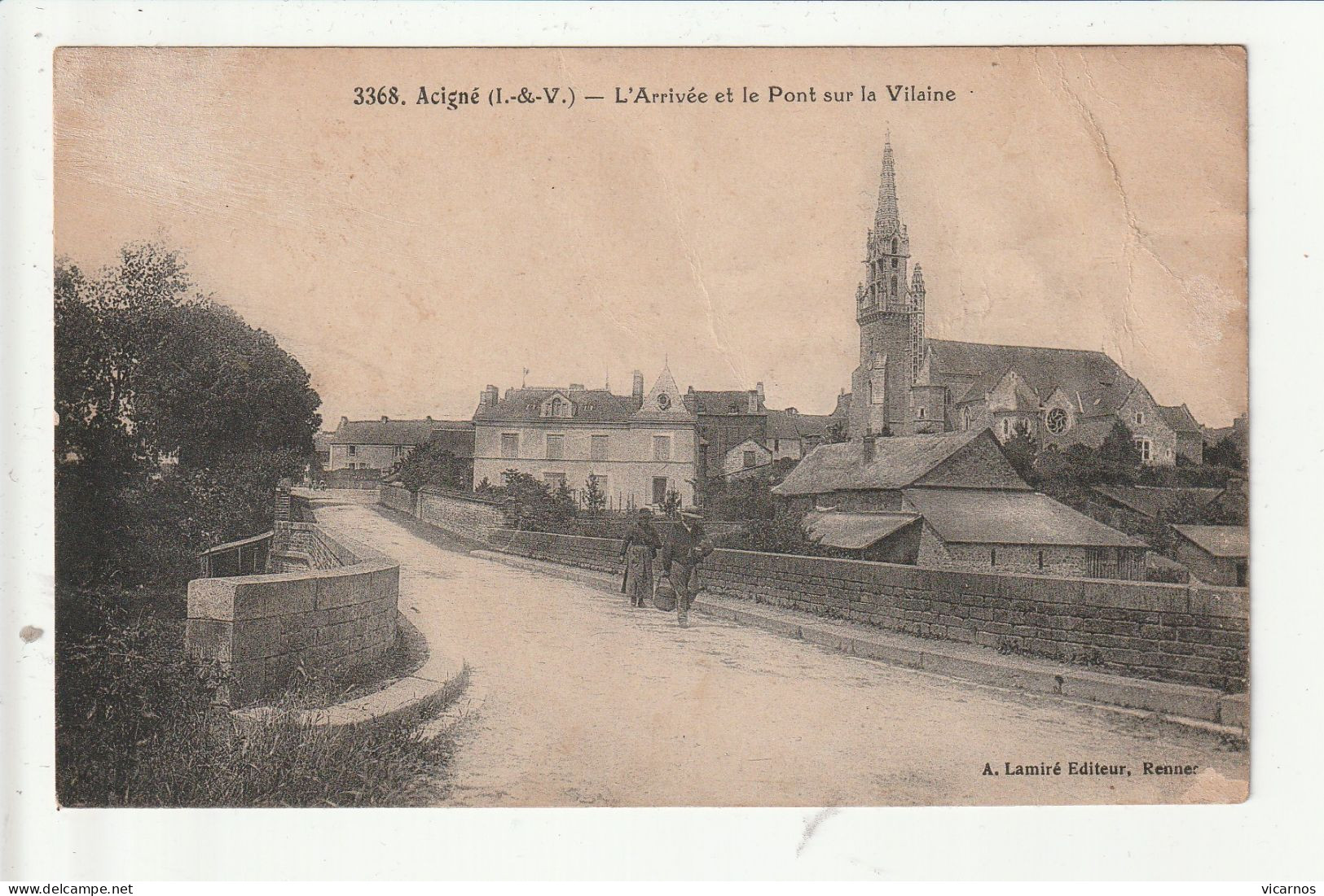 CP 35 ACIGNE L'arrivée Et Le Pont Sur La Vilaine - Autres & Non Classés