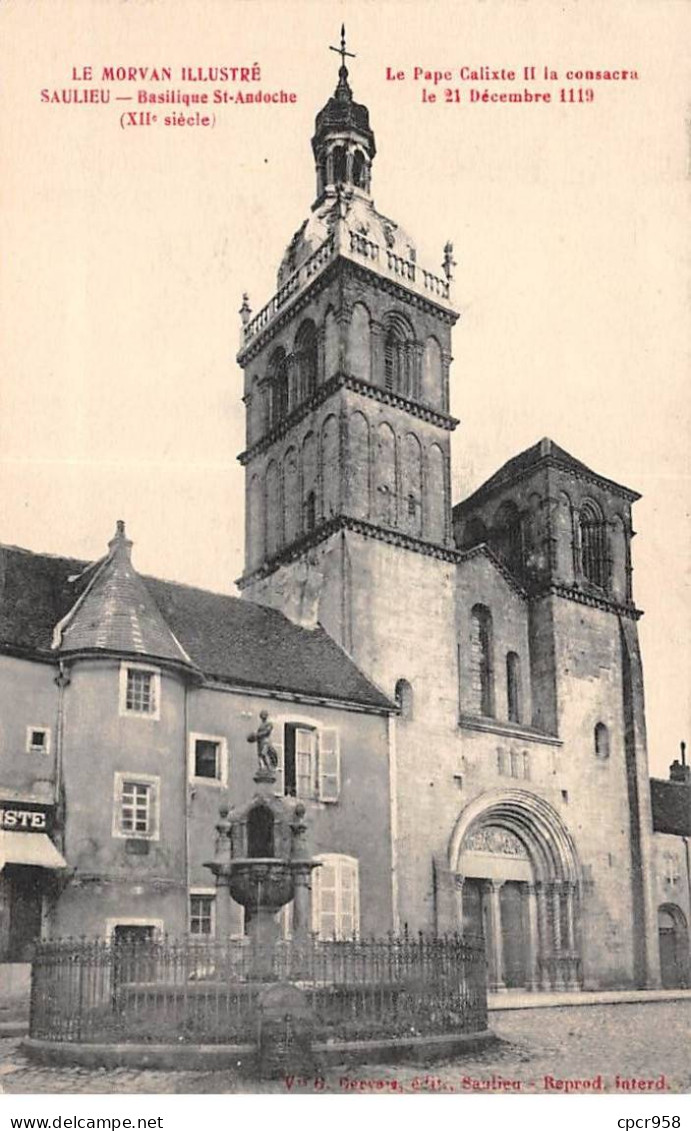 21 - SAULIEU - SAN37157 - Basilique St Andoche - Le Pape Calixte II La Consacra Le 21 Décembre 1119 - Saulieu