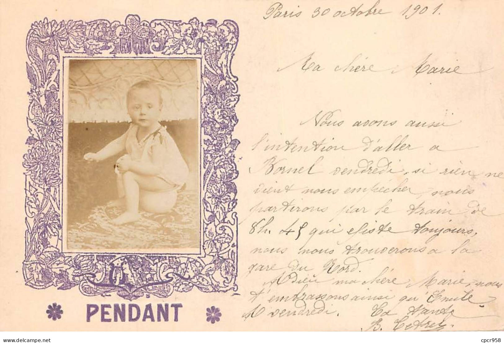 Fantaisies - N°82304 - Bébé Assis Sur Un Pot De Chambre - Carte Photo - Babies