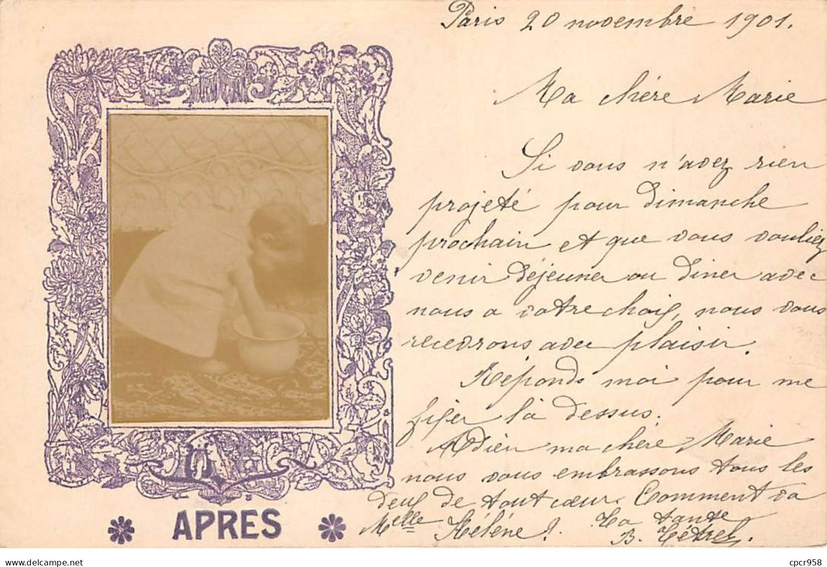 Fantaisies - N°82305 - Bébé Regardant Dans Un Pot De Chambre - Carte Photo - Bébés