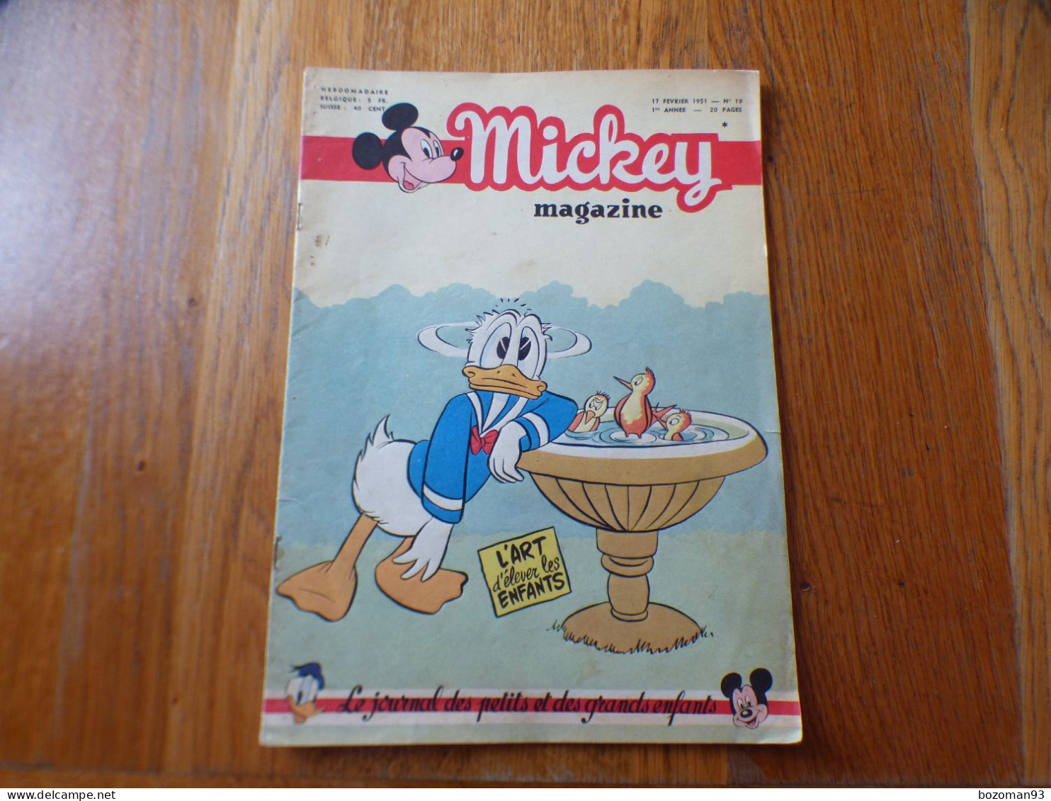 JOURNAL MICKEY BELGE N° 19 Du 17/02/1951 Avec CENDRILLON - Journal De Mickey