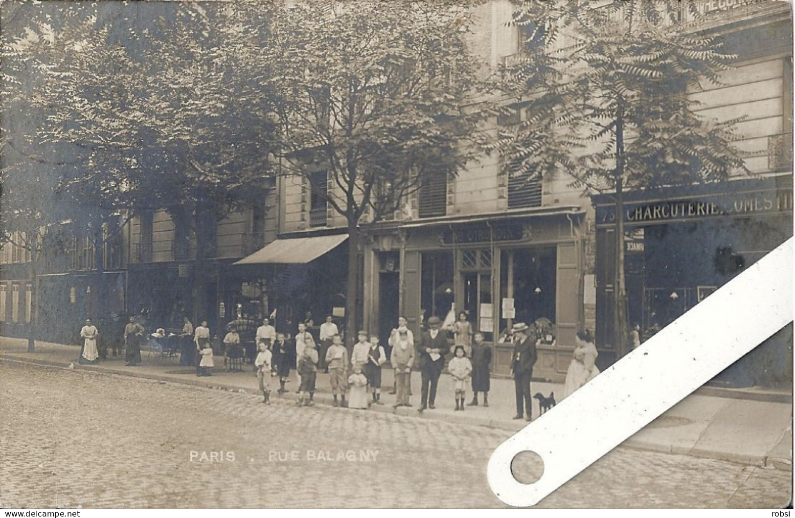 75 Paris XVII,  Rue Balagny, Carte Photo, Charcuterie,  D17.15 - Arrondissement: 17