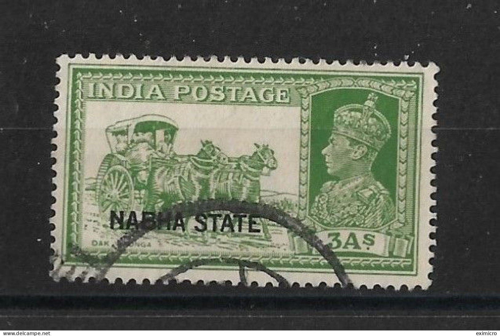 INDIA - NABHA 1938 3a SG 83 FINE USED Cat £10 - Nabha