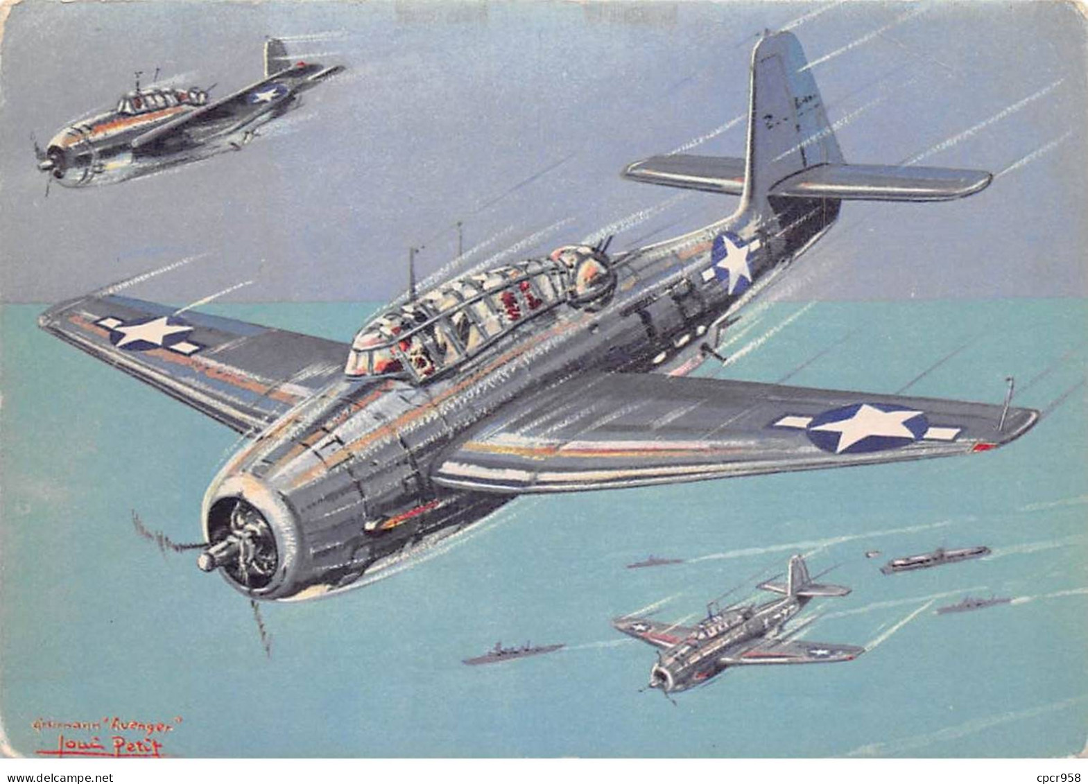 Aviation - N°81329 - Collections Des Avions Alliés (Série III) Grumman Avenger - Bombardier Torpilleur - Louis Petit - 1939-1945: II Guerra