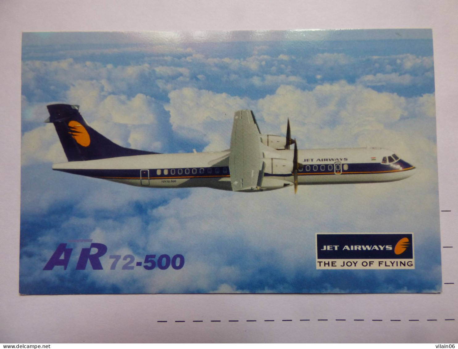 JET AIRWAYS   ATR 72 /   AIRLINE ISSUE / CARTE COMPAGNIE - 1946-....: Era Moderna