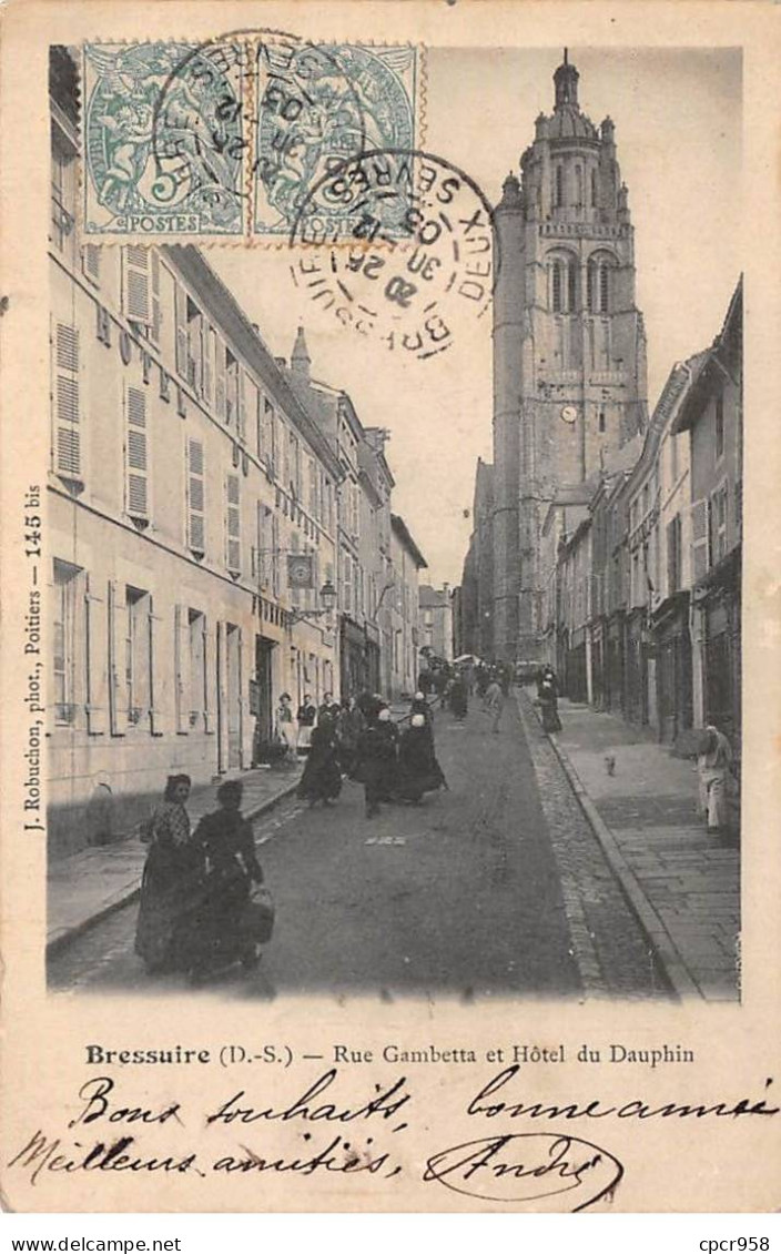 79 - BRESSUIRE - SAN42692 - Rue Gambetta Et Hôtel Du Dauphin - Bressuire