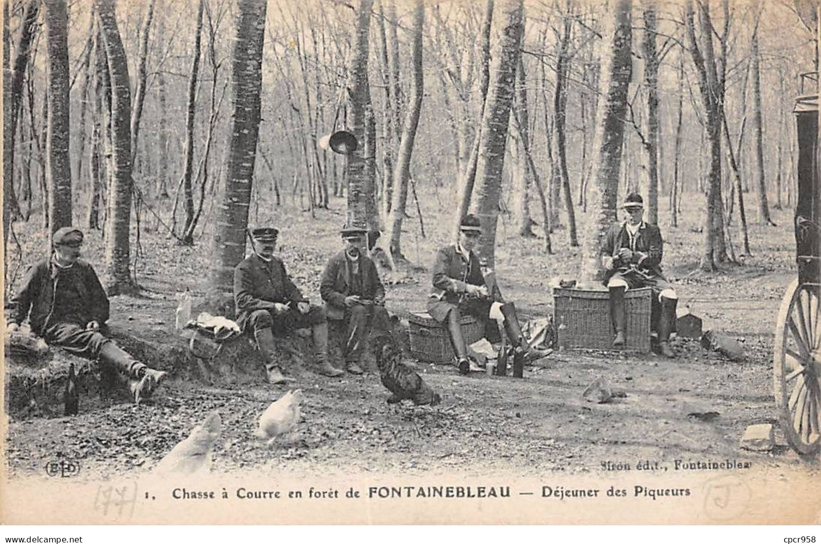 CHASSE - SAN37827 - Chasse à Courre En Forêt De Fontainebleau - Déjeuner Des Piqueur - Chasse