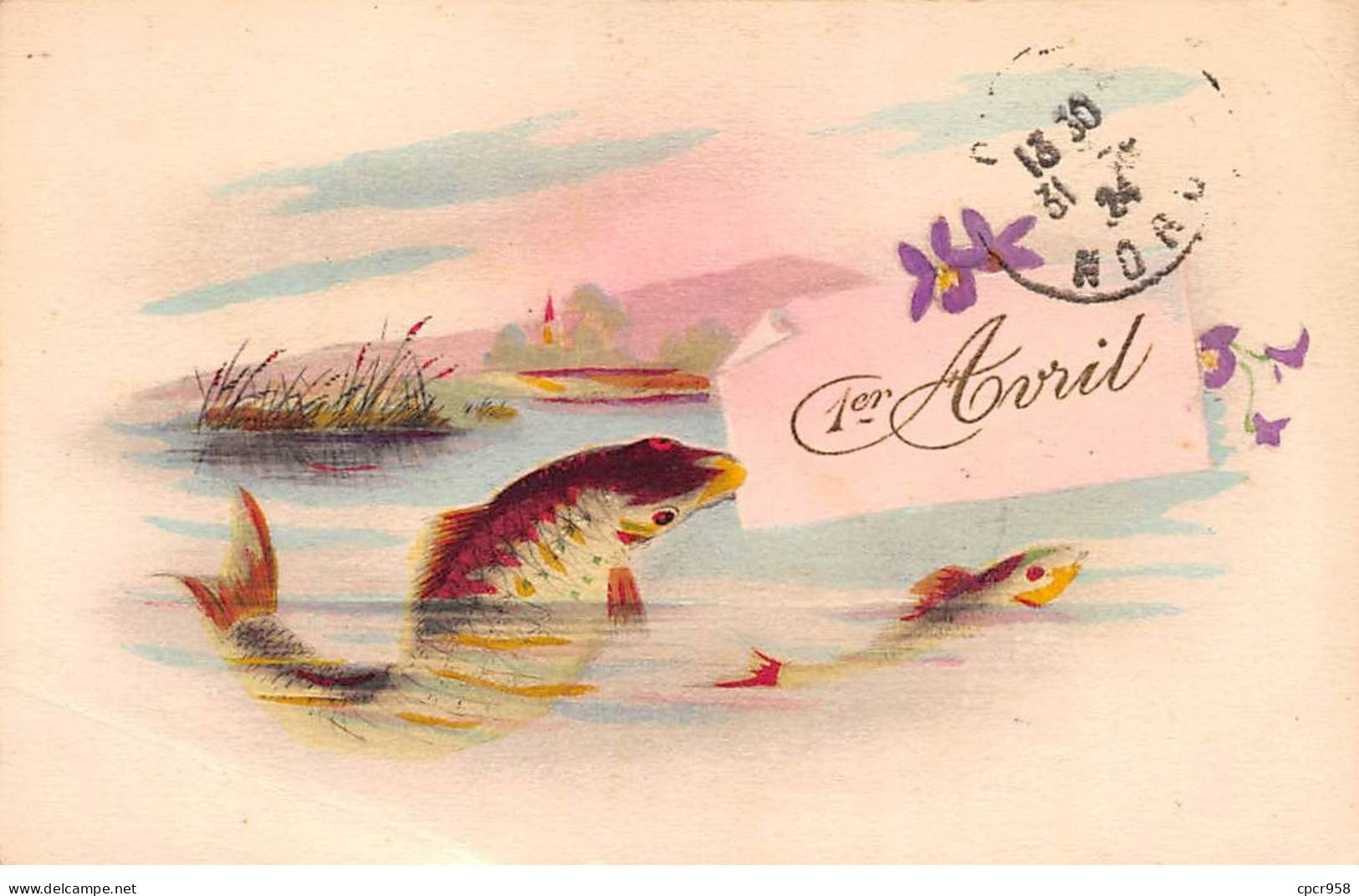 1er Avril - N°81415 - Poissons Dans L'eau - April Fool's Day