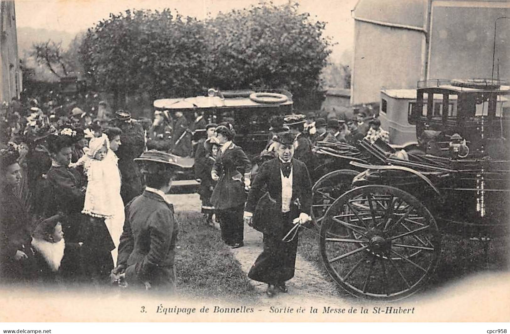 CHASSE - SAN37854 - Equipage De Bonnelles - Sortie De La Messe De La St Hubert - Jagd