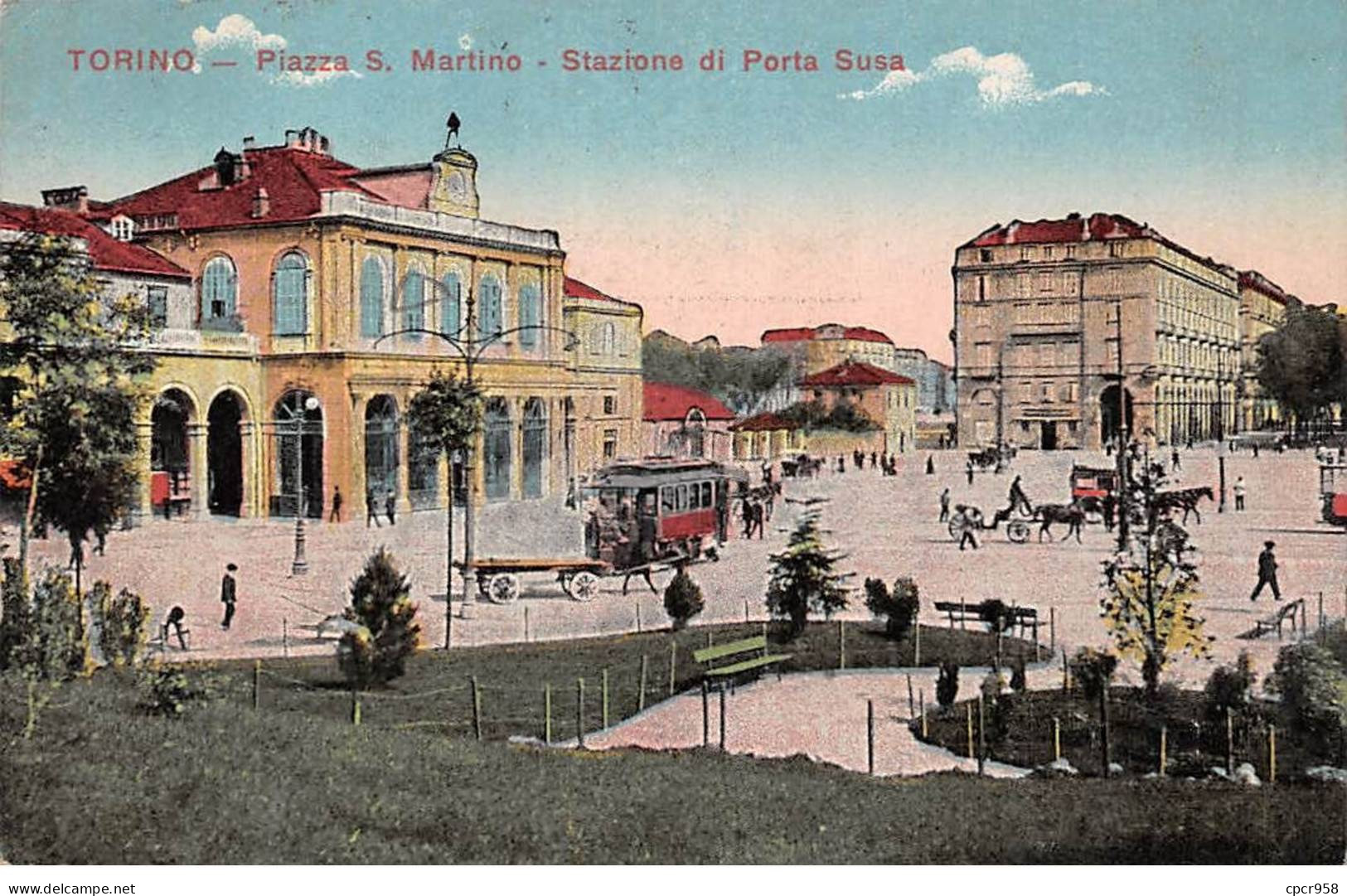 ITALIE - TORINO - SAN42857 - Piazza S. Martino - Stazione Du Porta Susa - Autres & Non Classés