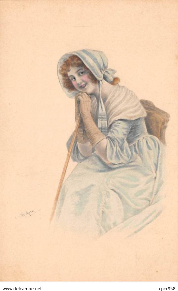 Illustrateur - N°81205 - M.M. Vienne N°199 - Wichera - Femme Assise S'appuyant Sur Une Canne - Vienne