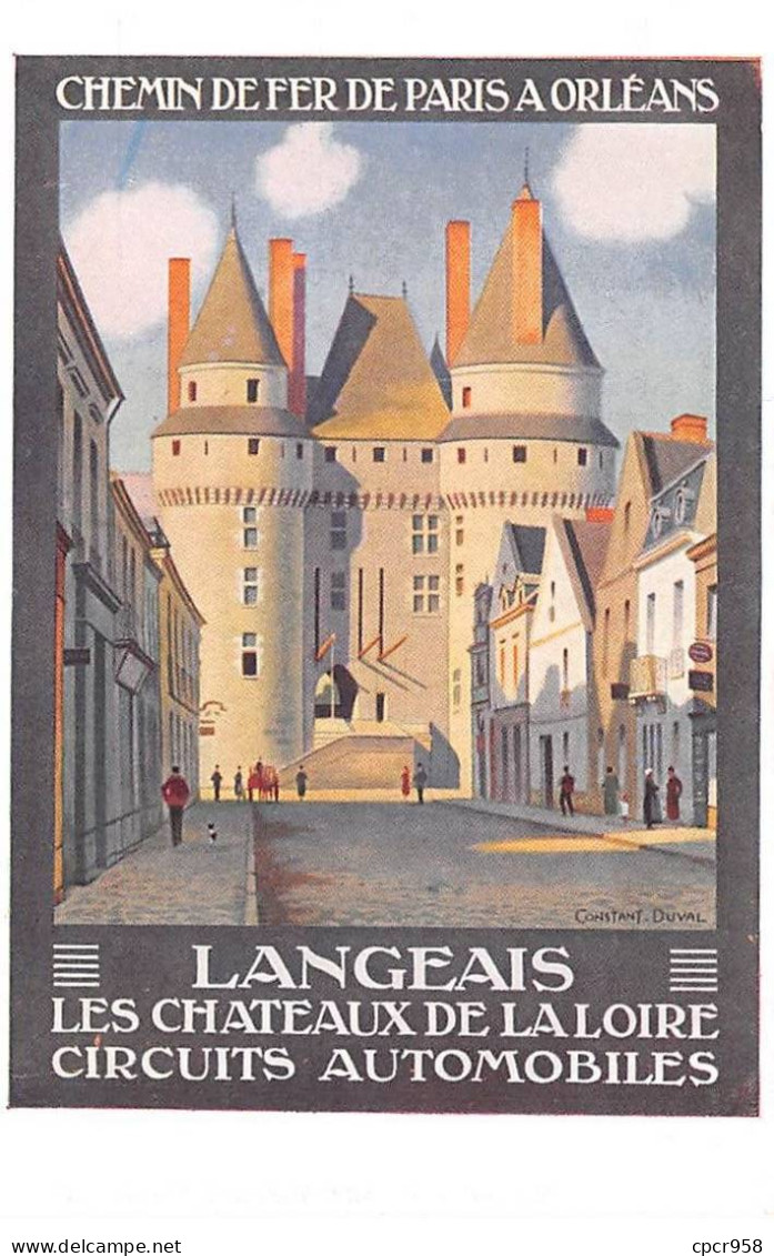 37 - LANGEAIS - SAN43478 - Les Châteaux De La Loire - Circuits Automobiles - Chemin De Fer De Paris à Orléans - Langeais