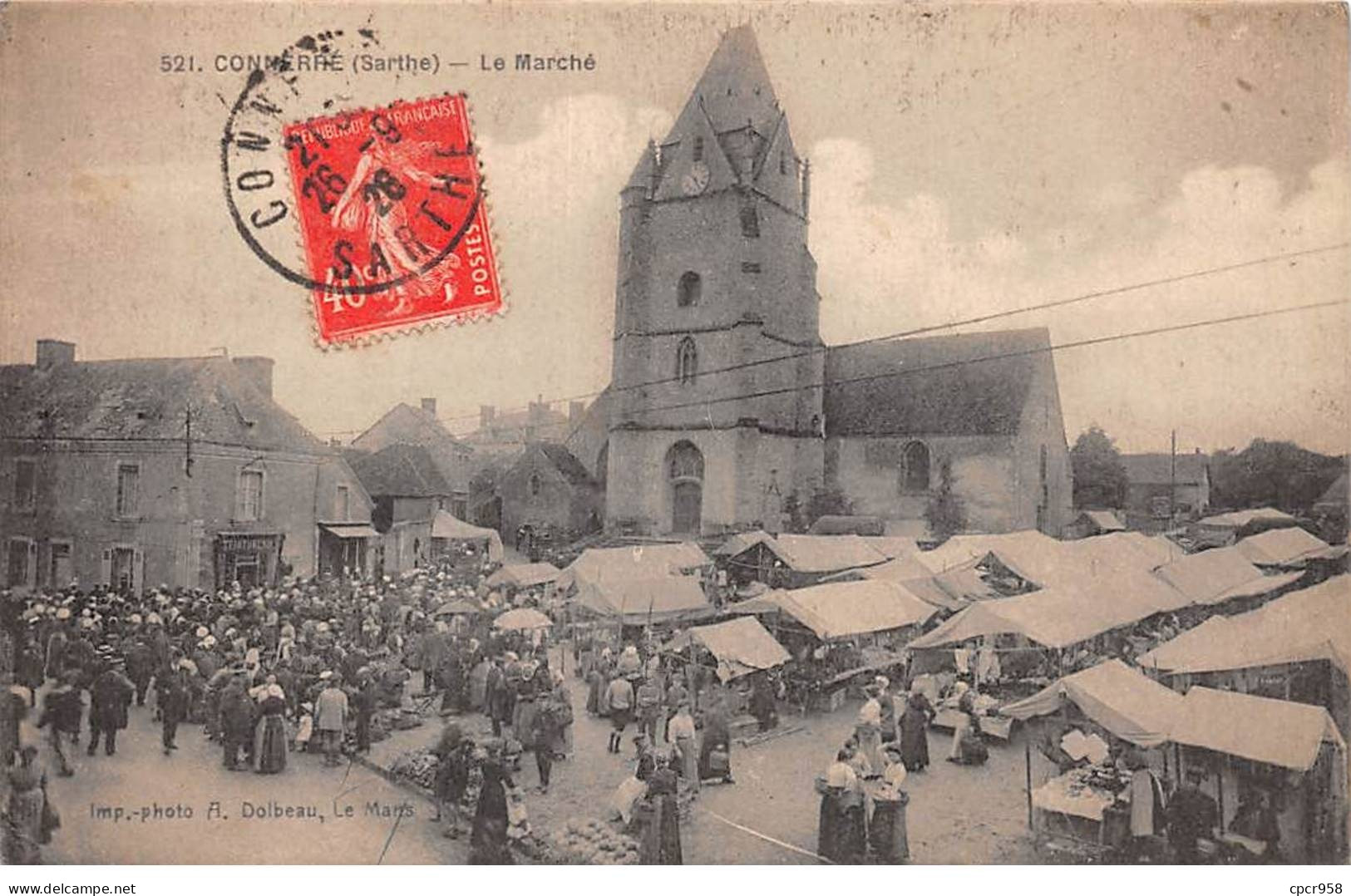 72.AM18961.Conneré.N°521.Le Marché - Connerre