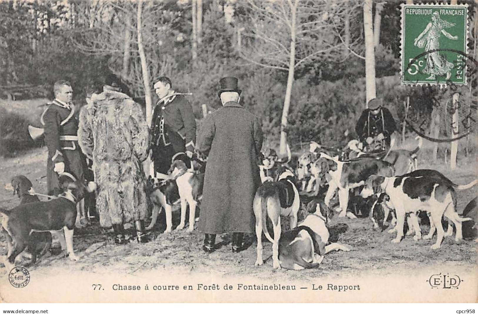 CHASSE - SAN37839 - Chasse à Courre En Forêt De Fontainebleau - Le Rapport - Jagd