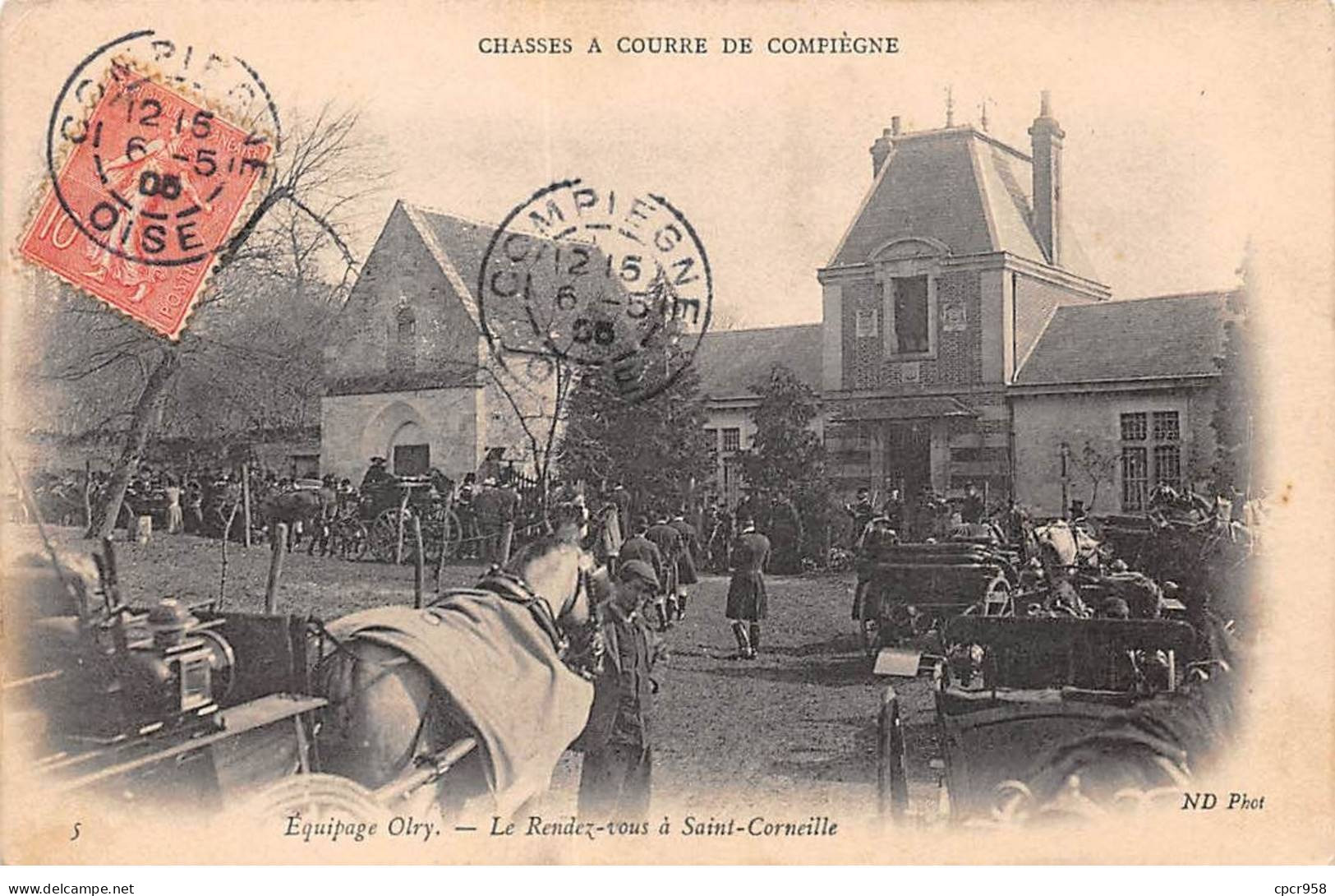 CHASSE - SAN37902 - Equipage Orly - Le Rendez Vous à Saint Corneille - Chasses à Courre De Compiègne - Caza