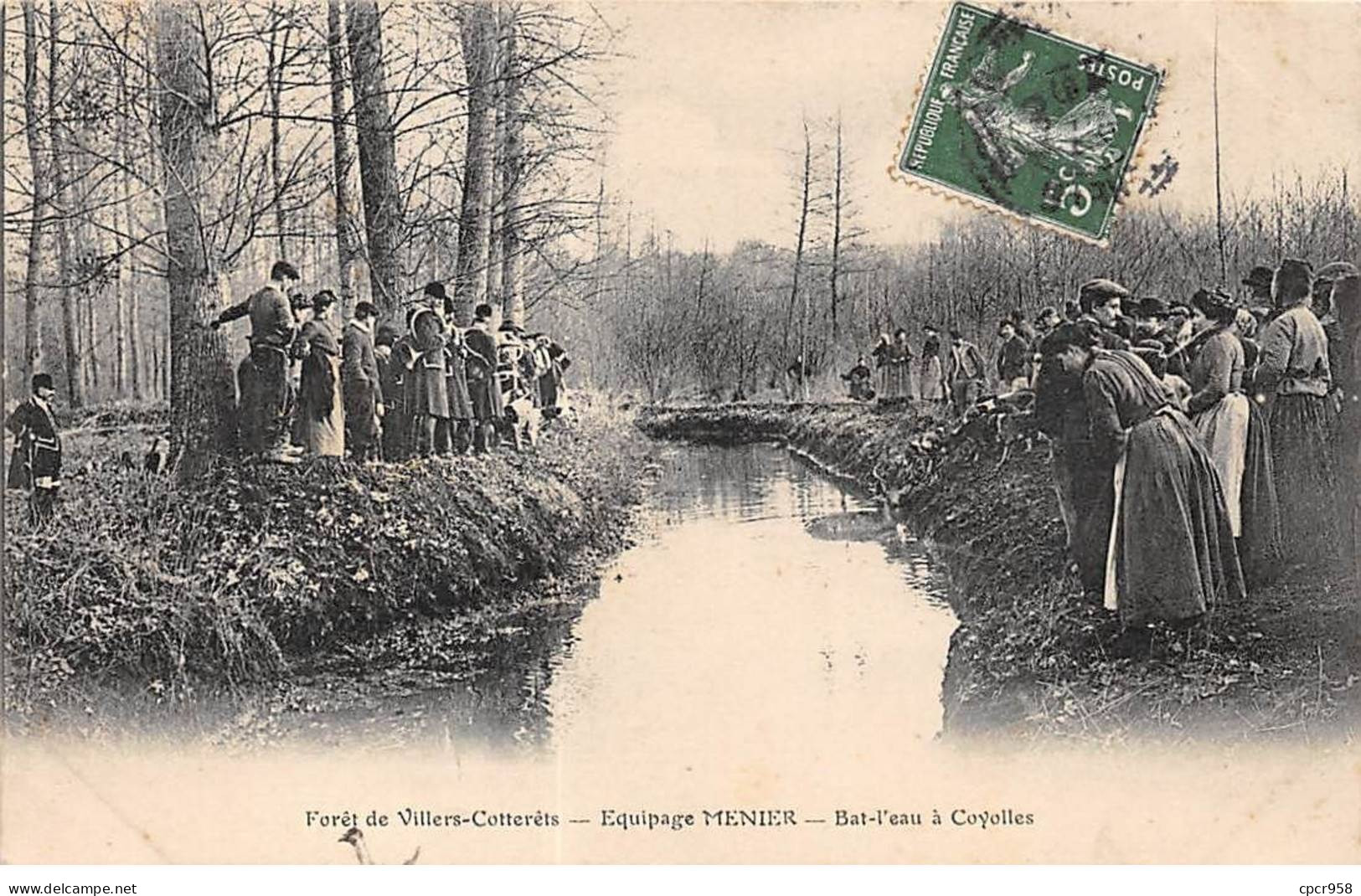 CHASSE - SAN37885 - Forêt De Villers Cotterêts - Equipage Meunier - Bat L'eau à Coyolles - Hunting