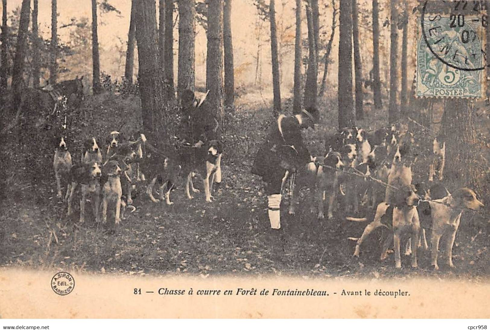CHASSE - SAN37828 - Chasse à Courre En Forêt De Fontainebleau - Avant Le Découpler - Hunting