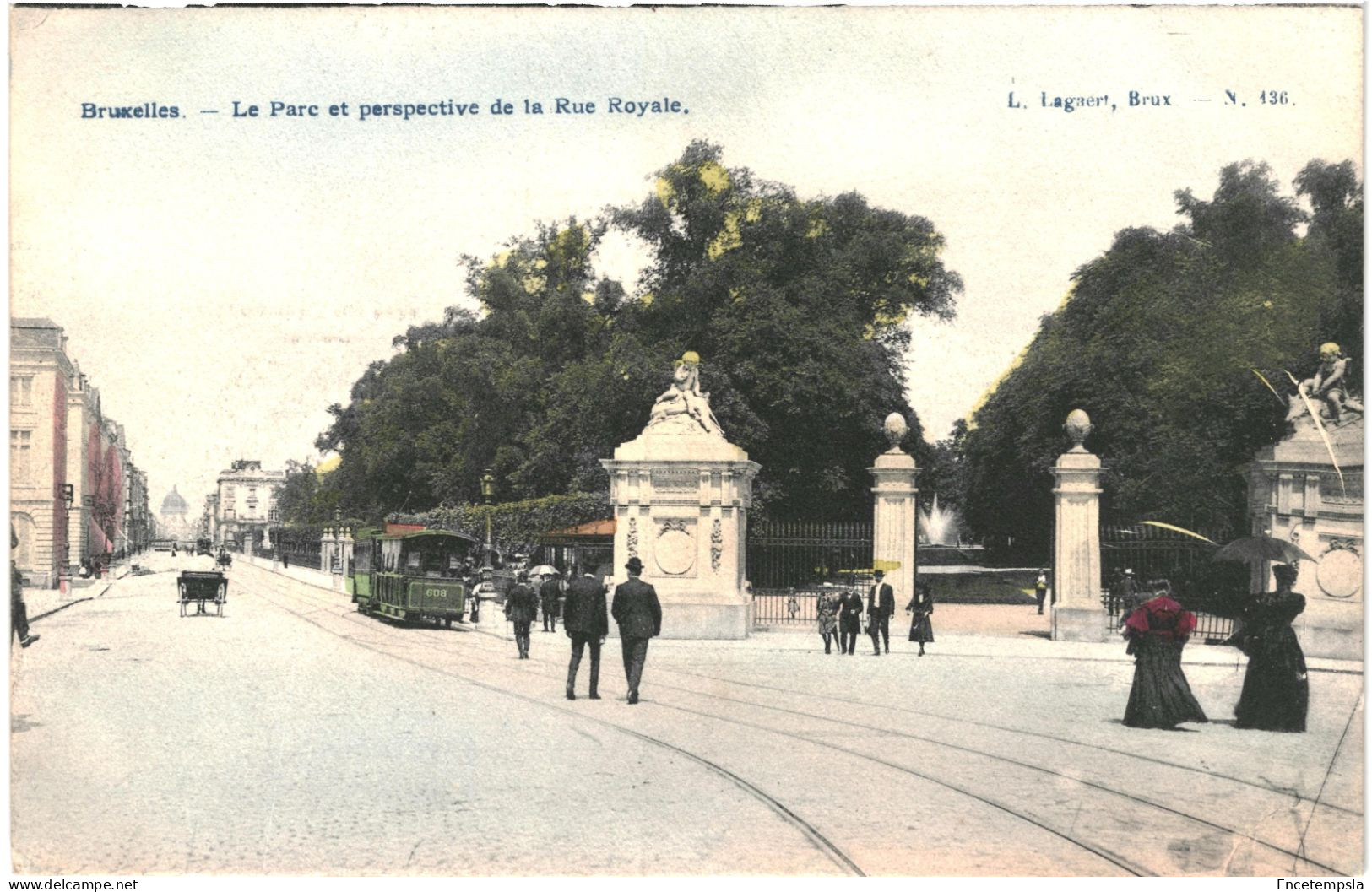 CPA Carte Postale Belgique Bruxelles Le Parc   Et Perspective De La Rue Royale   VM79931 - Bossen, Parken, Tuinen