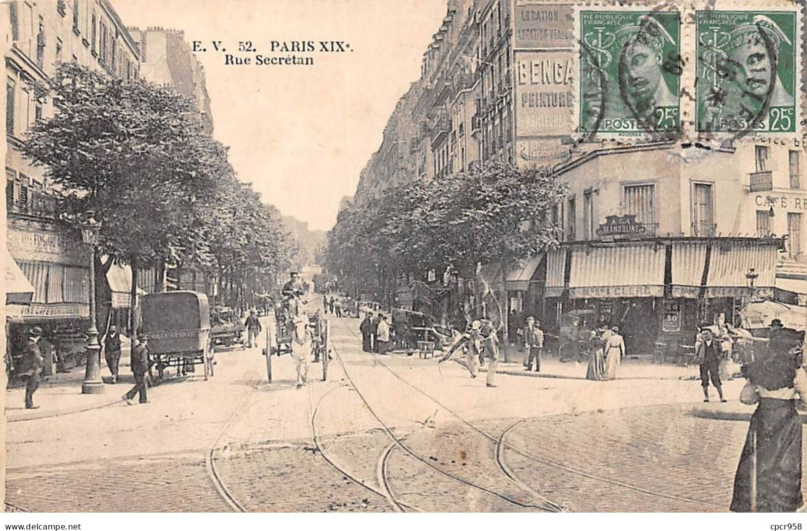 75.AM19047.Paris.75019.N°52.Rue Sécrétan - Paris (19)