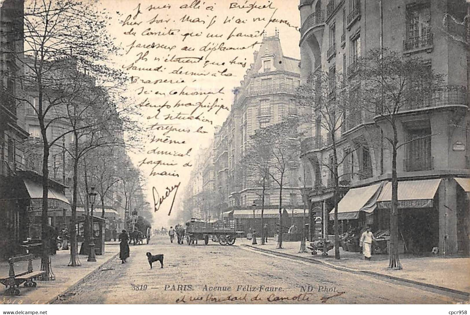 75.AM19041.Paris.75015.Avenue Félix Faure.N°3819 - Paris (15)