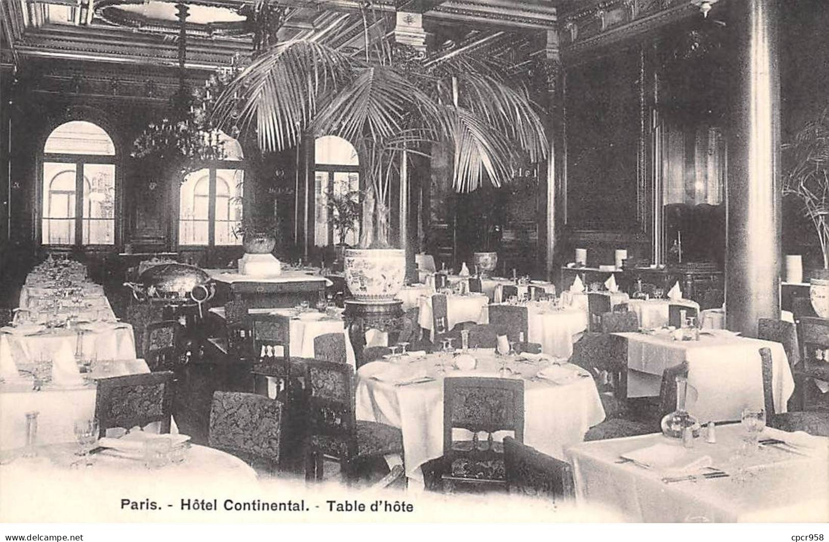75.AM19034.Paris.75009.Hôtel Continental.Table D'hôte - Arrondissement: 09
