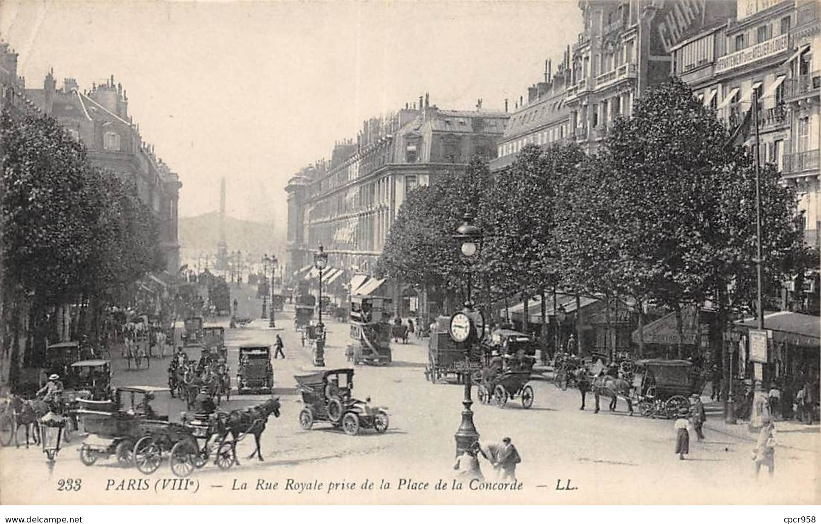 75.AM19033.Paris.75008.N°233.Rue Royale Prise De La Place De La Concorde.Pli - Distretto: 08