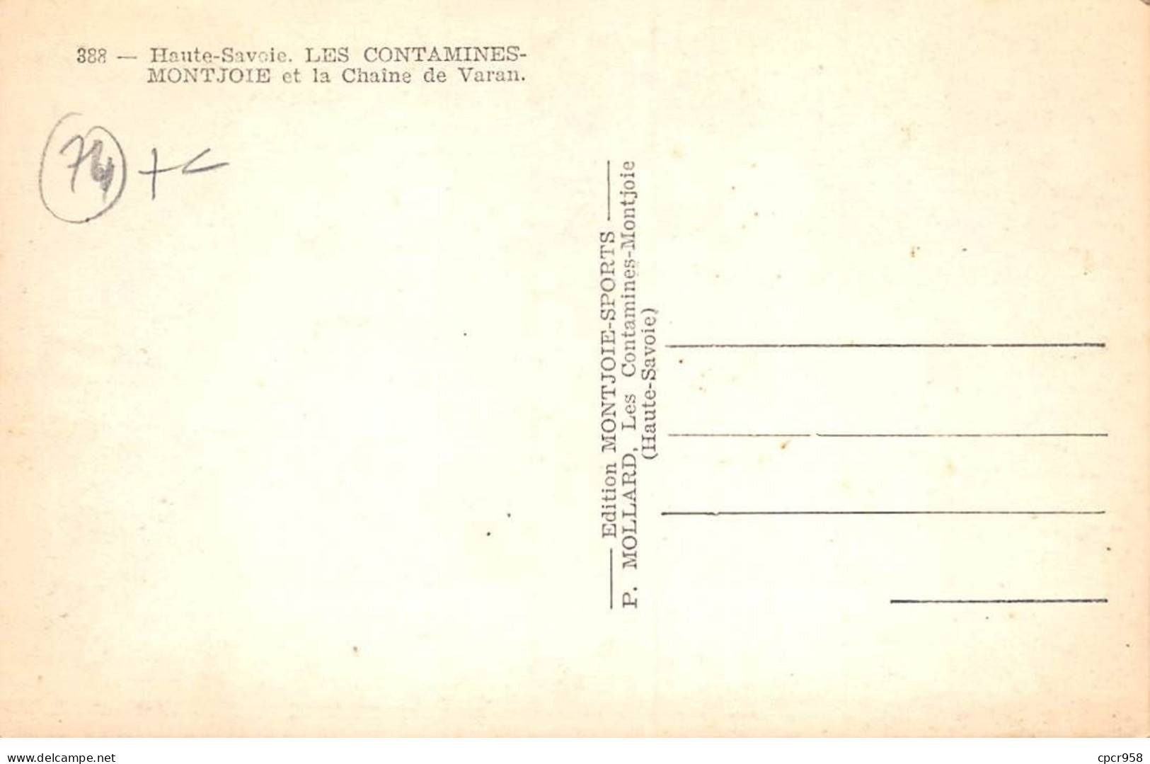 74.AM18995.Les Contamines.Montjoie.N°388.Chaine De Varan - Les Contamines-Montjoie