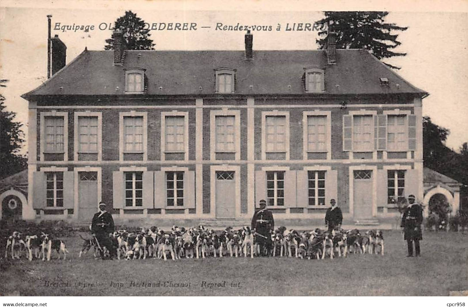 CHASSE - SAN37946 - Equipage Ol.... Dederer - Rendez Vous à Lierru..; - Jagd