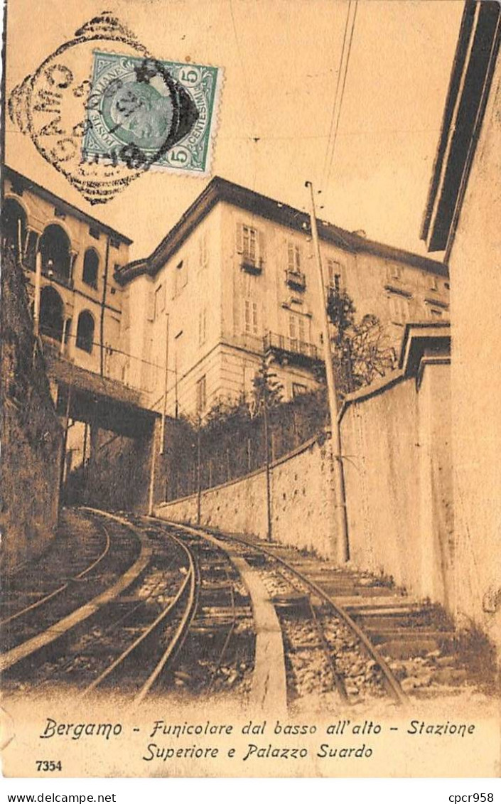 ITALIE - BERGAMO - SAN39180 - Funicolare Dan Basso All'alto - Stazione Superiore E Palazzo Suardo - Bergamo