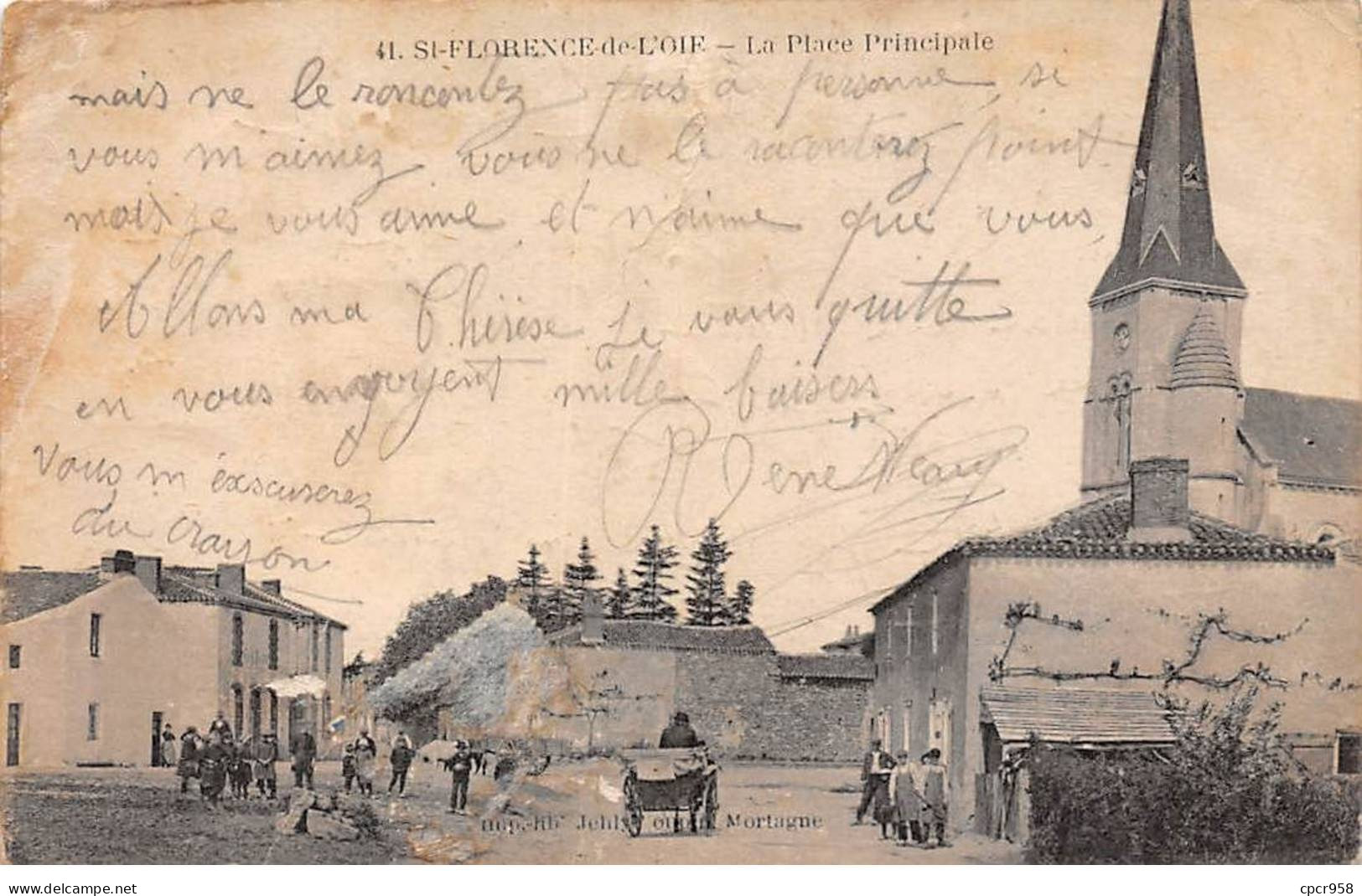 85.AM19146.Saint Florentce De L'Oie.N°41.La Place Principale.En L'état - Sonstige & Ohne Zuordnung