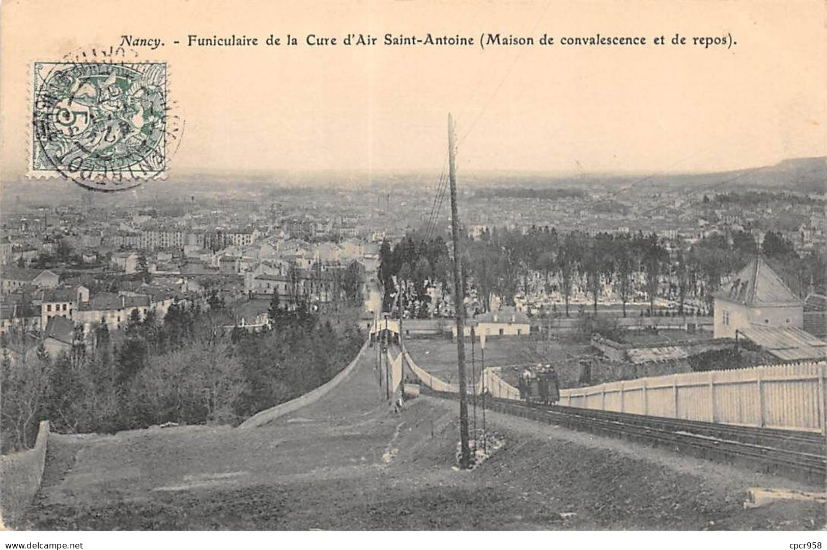 54 - NANCY - SAN38838 - Funiculaire De La Cure D'Air Saint Antoine (Maison De Convalescence Et De Repos) - Nancy