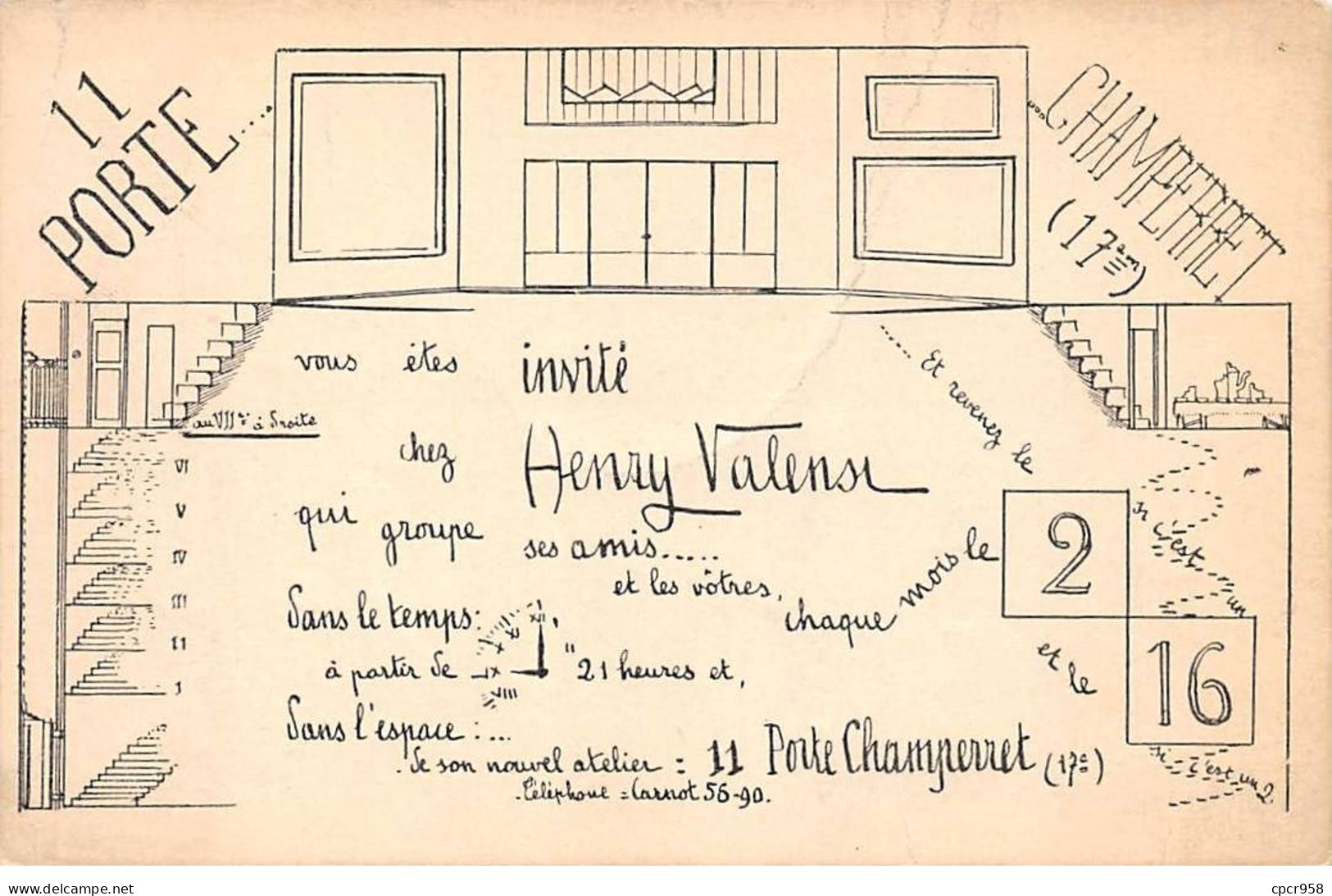 75017 - PARIS - SAN44036 - Vous êtes Invités Chez Henri Valens - Porte Champerret - Paris (17)