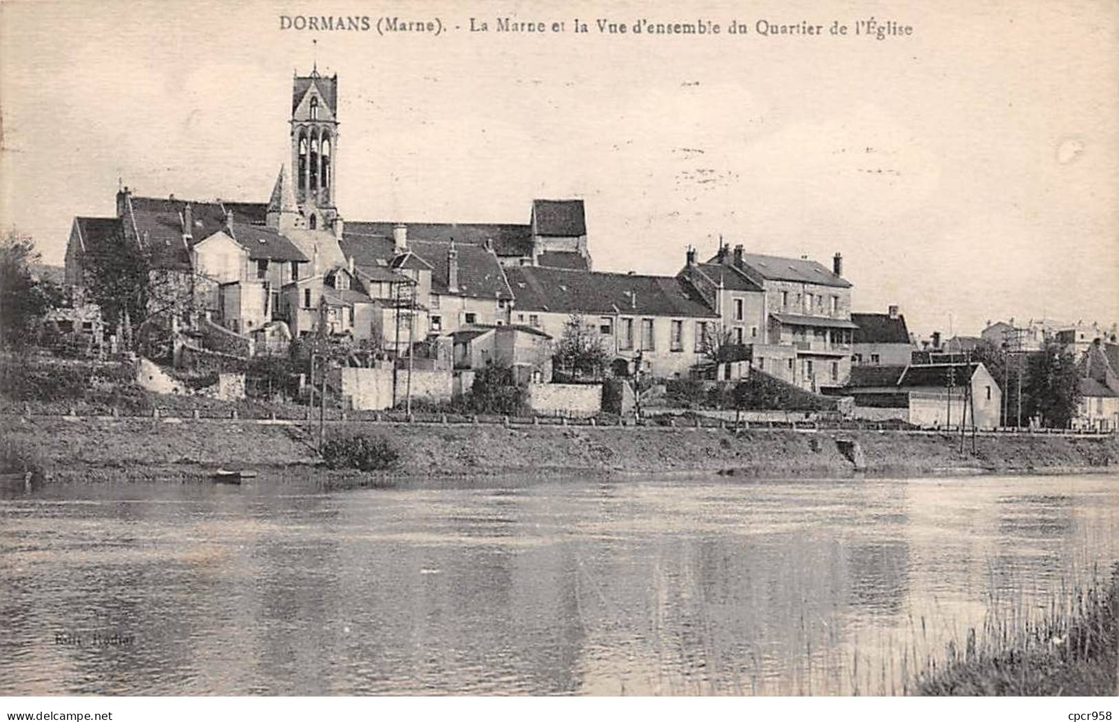 51 - DORMANS - SAN40013 - La Marne Et La Vue D'ensemble Du Quartier De L'Eglise - Dormans