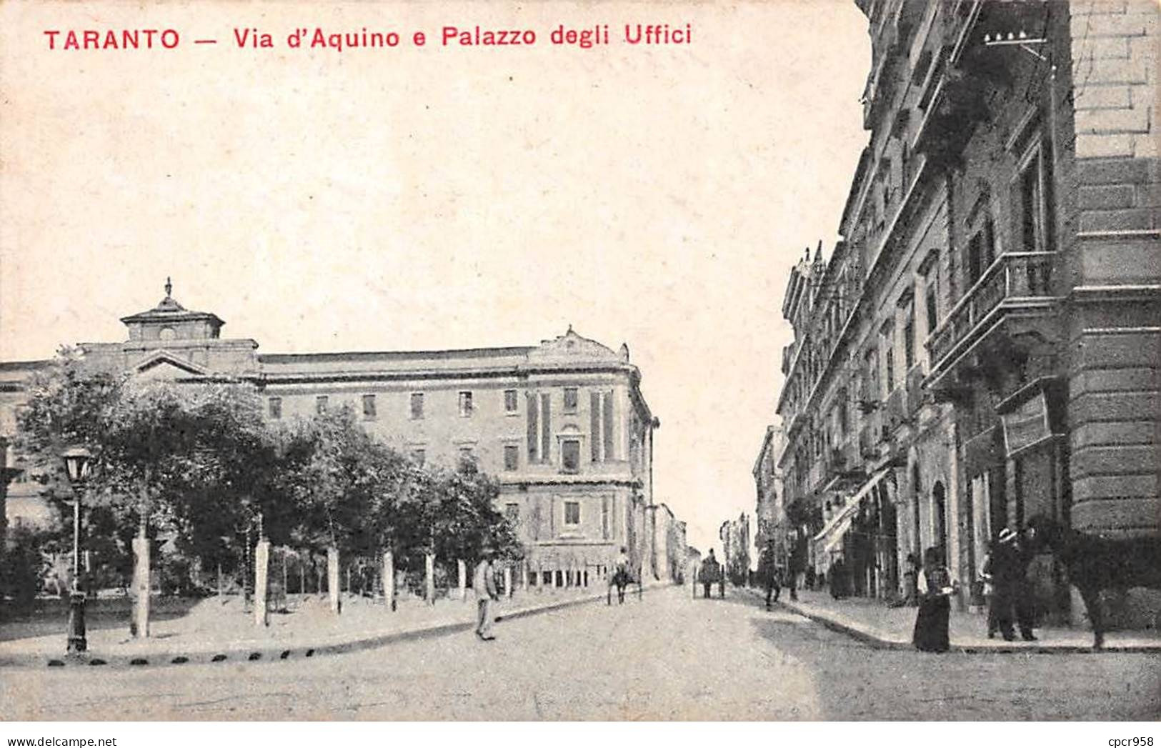 ITALIE - TARANTO - SAN39619 - Via D'Aquino E Palazzo Degli Uffici - Taranto