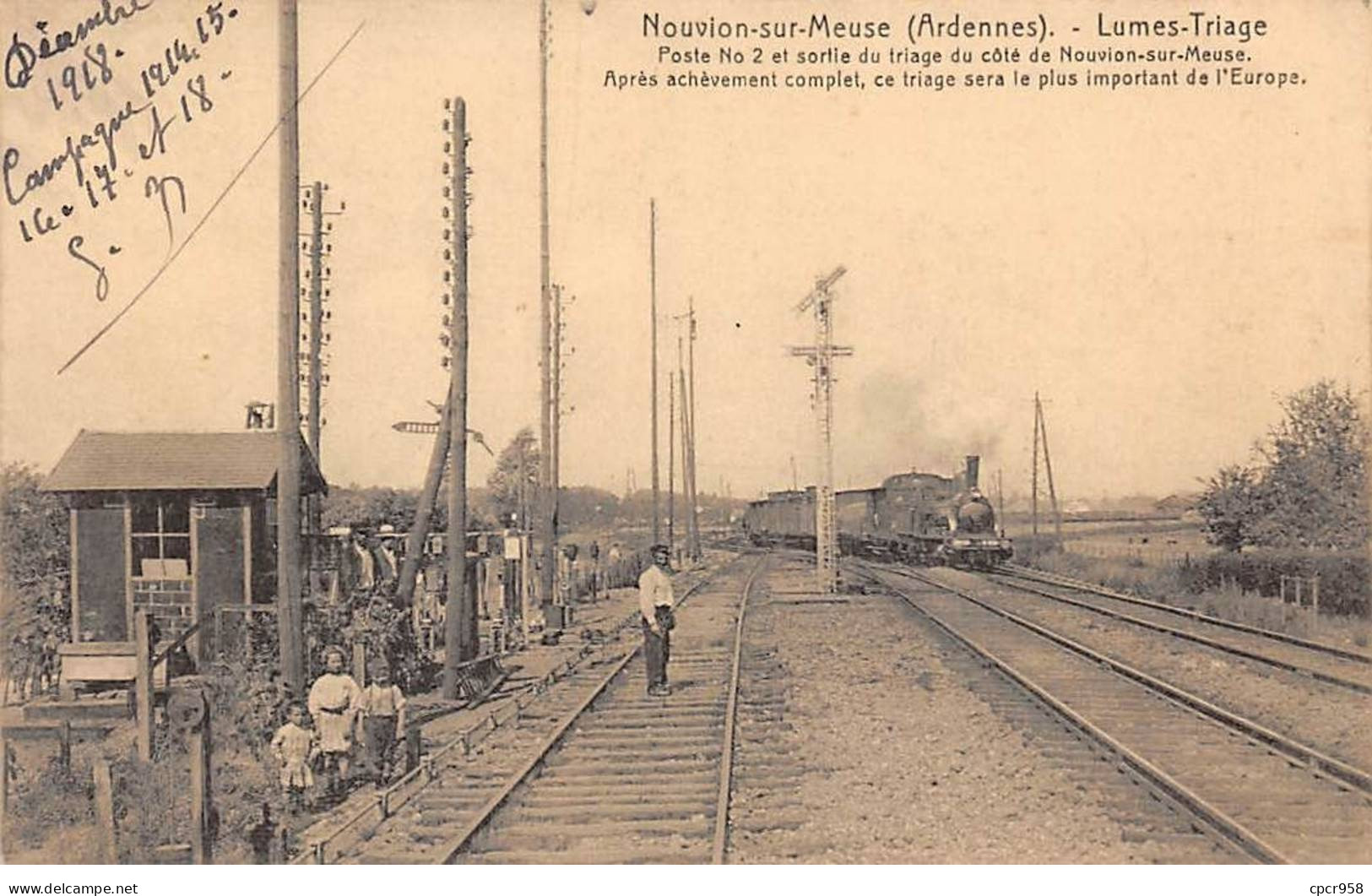 08 - NOUVION SUR MEUSE - SAN39765 - Lumes Triage - Poste N°2 Et Sortie Du Tirage Du Côté De Nouvion Sur Meuse - Train - Autres & Non Classés