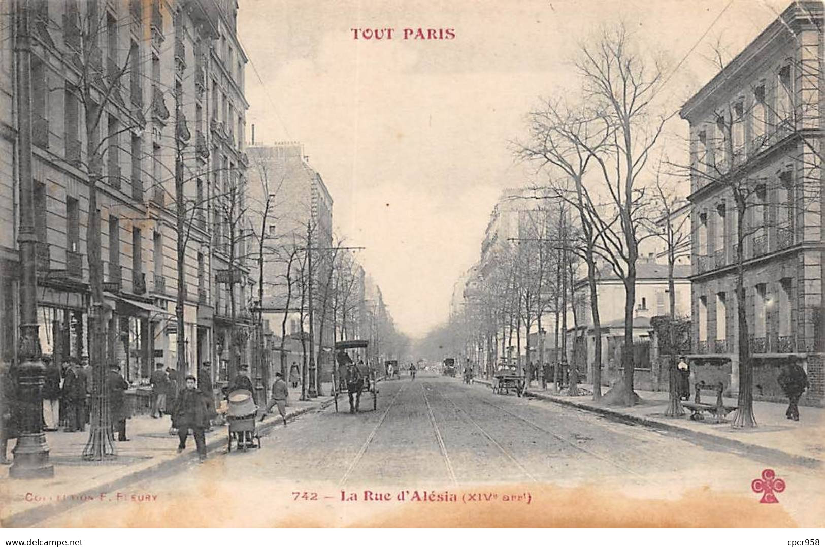 75.AM19363.Paris.750014.N°742.Rue D'Alésia - Paris (14)