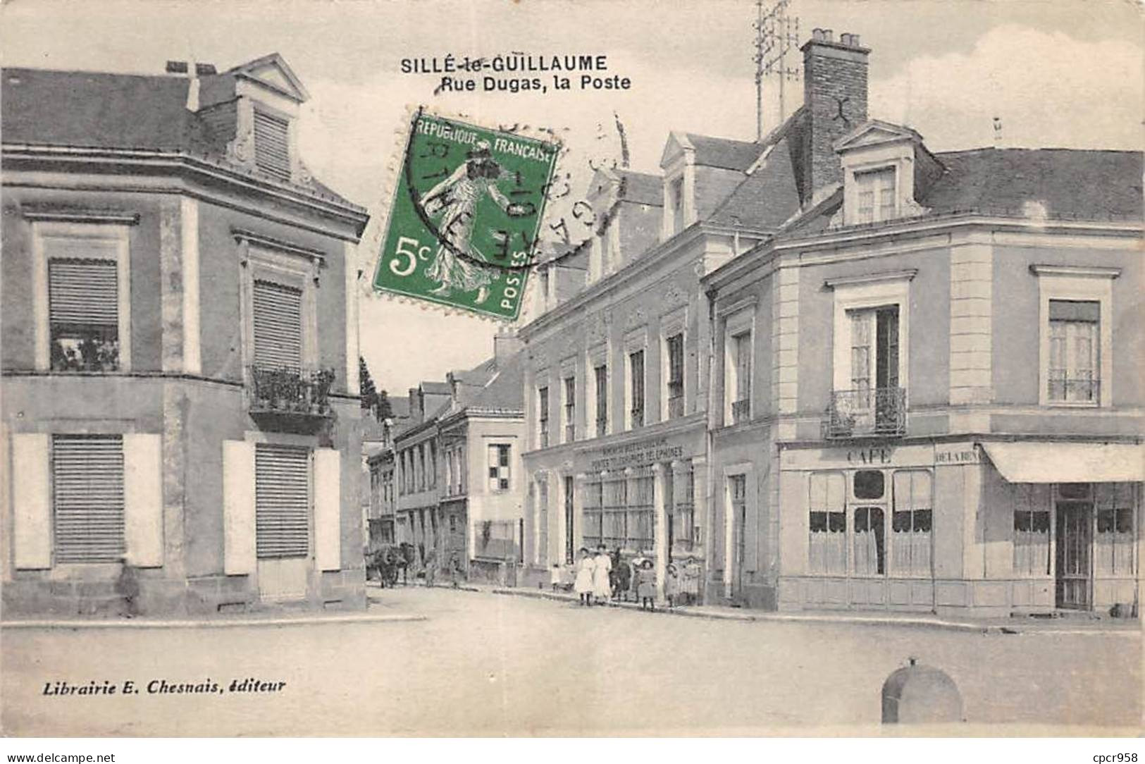 72.AM19359.Sillé Le Guillaume.Rue Dugas.La Poste - Sille Le Guillaume