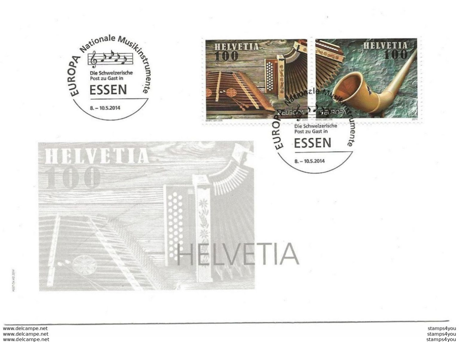 413 - 4 - Enveloppe Avec Timbres Europa Et Oblit Spéciale "expo Essen 2014" - Postmark Collection