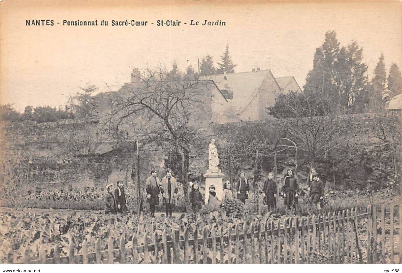 44.AM19345.Nantes.Pensionnat Du Sacré-Coeur.Saint Clair.Le Jardin - Nantes