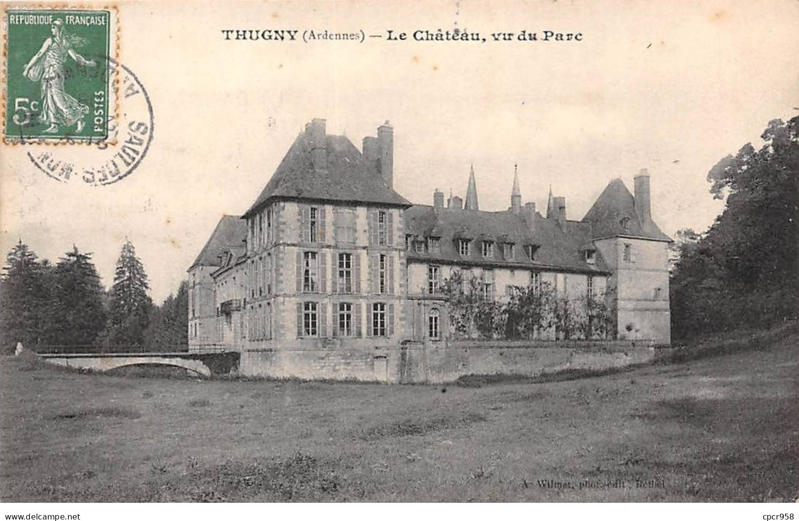 08.AM19328.Thugny.Le Château, Vue Du Parc - Autres & Non Classés