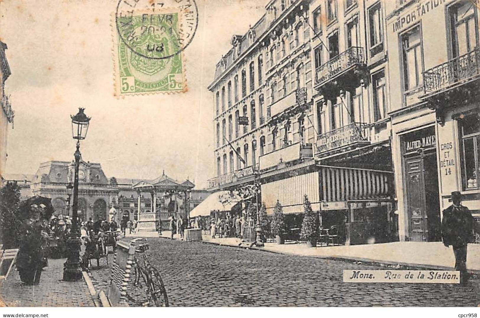 BELGIQUE - MONS - SAN39242 - Rue De La Station - Mons