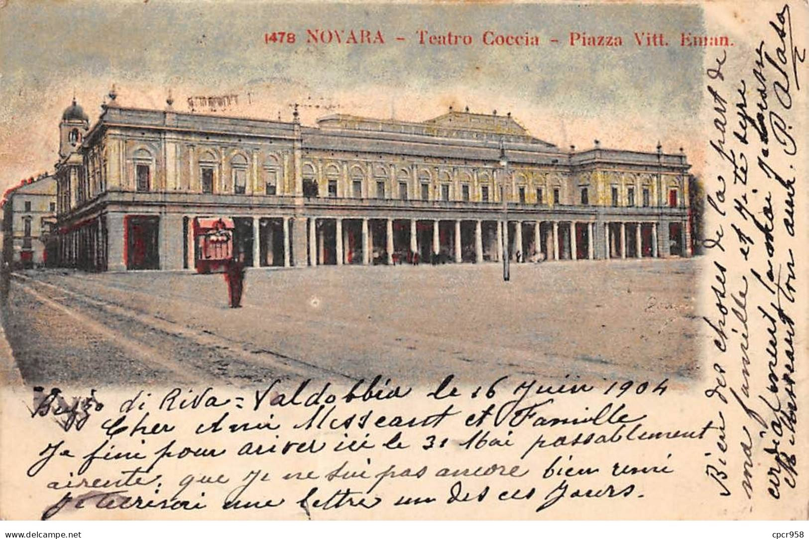 ITALIE - NOVARA - SAN39188 - Teatro Coccia - Piazza Vitt. - Novara